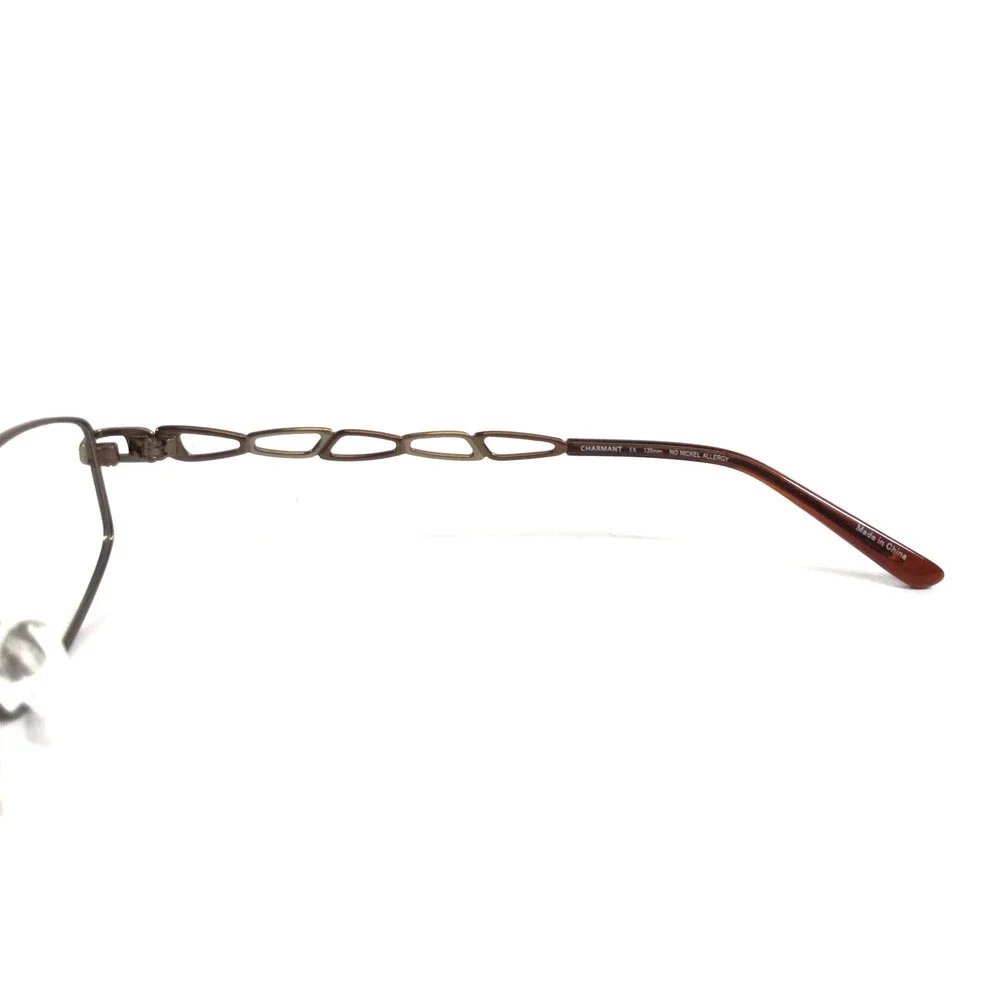 Charmant Eyeglasses Frames CH10860 BR Brown Wire Rim Titanium 52-17-135